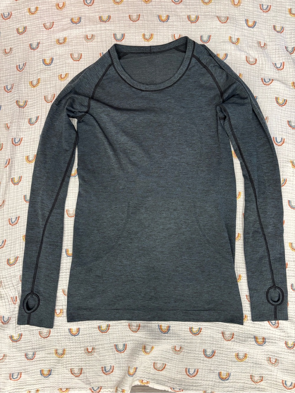 Lululemon Swiftly Tech Long Sleeve Shirt Grey Heathered Size 8